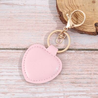 Faux Leather Heart Alloy Key Chain - T - 1 COLOR -