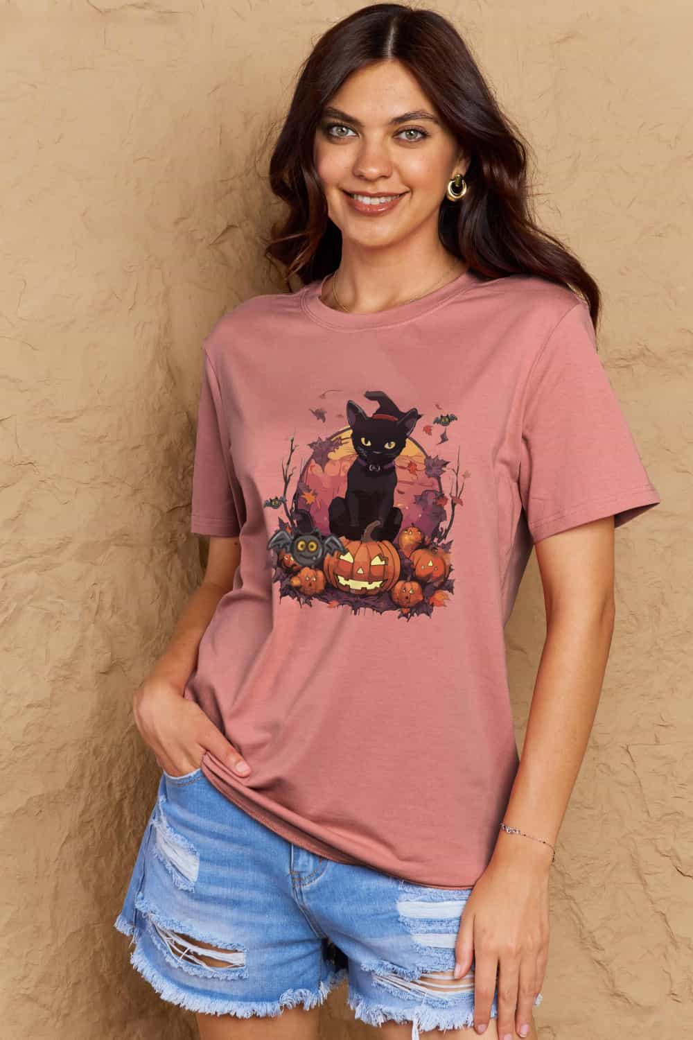 Simply Love Full Size Halloween Theme Graphic T-Shirt - SIZES S THRU 3XL - T - 3 COLORS -