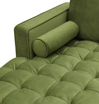 Thumbnail for GFURN - Bente Tufted Velvet Sectional Sofa - Green - LEFT OR RIGHT -