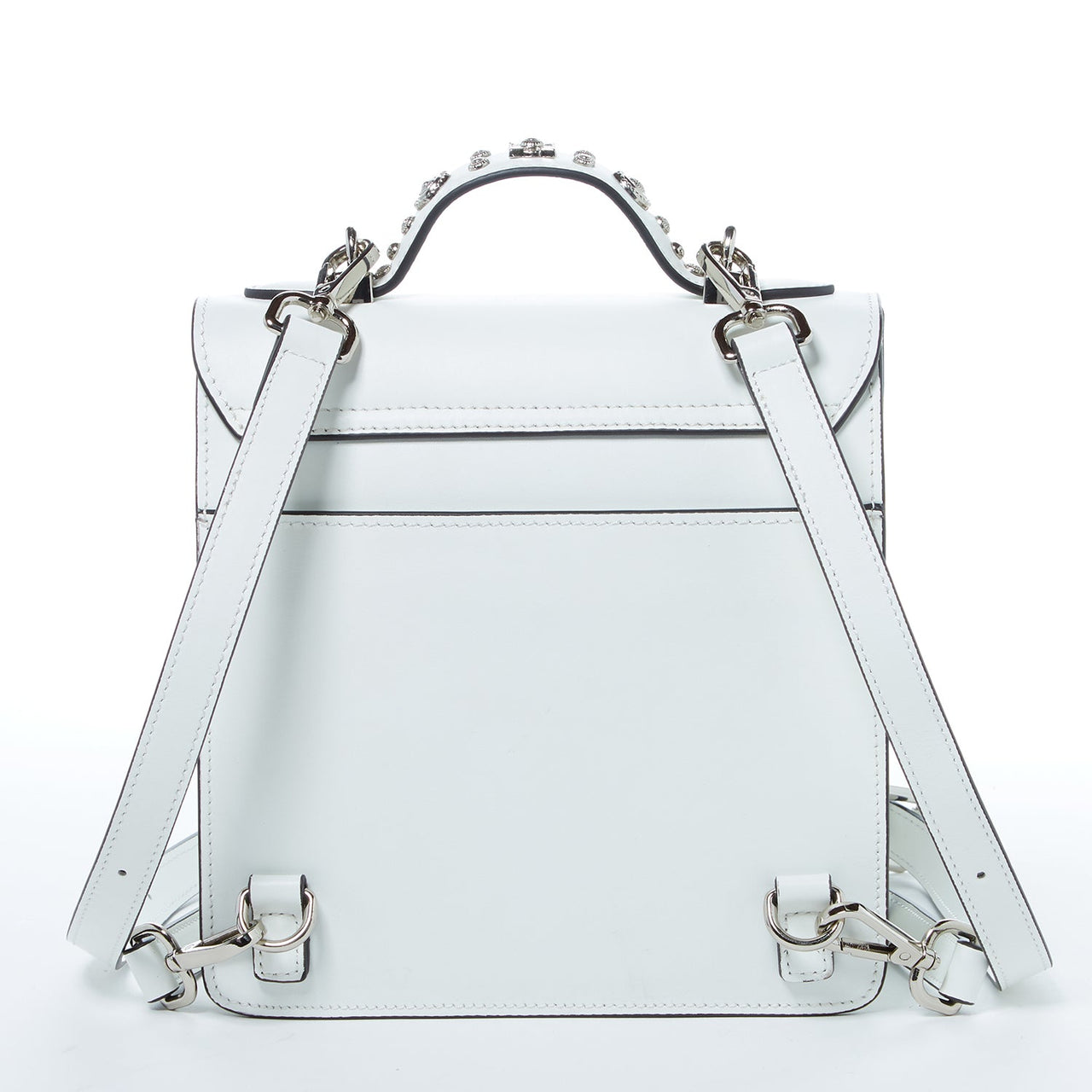 The Hollywood Backpack Leather Purse White -