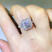 Thumbnail for 1 Carat Moissanite 925 Sterling Silver Ring