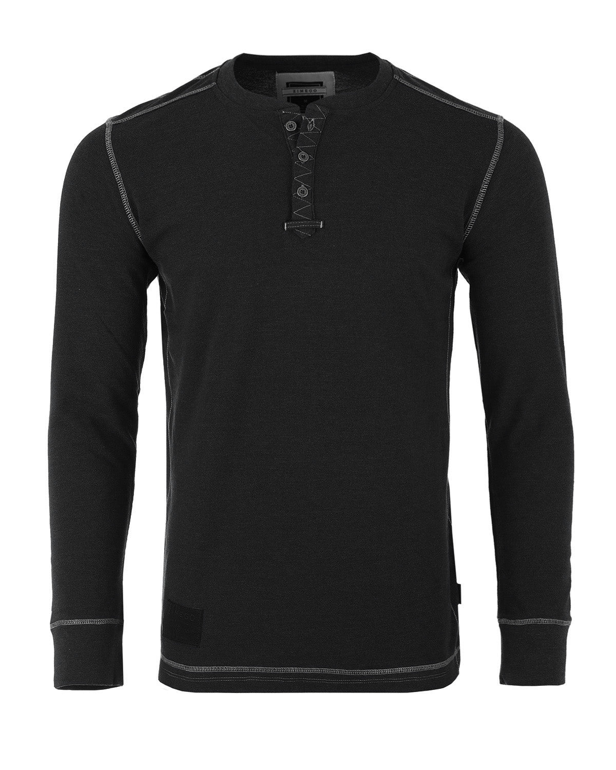 Men's Casual Long Sleeve Lightweight Thermal Henley Essential Shirt - 1 COLOR