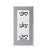 Thumbnail for Newcastle - Indigo Monster Trucks Cotton Swaddle -