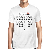 Thumbnail for Centipede Game like Santa and Rudolph Mens White Shirt - 1 COLOR