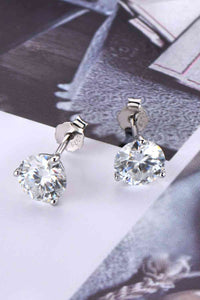 Thumbnail for 2 Carat Moissanite 925 Sterling Silver Stud Earrings