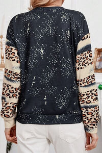 Thumbnail for FOR THE LOVE OF THE TIGERS Leopard Round Neck Sweatshirt - T - 1 COLOR -