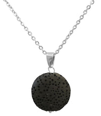 Thumbnail for Black Lava Stone Essential Oil Necklace -