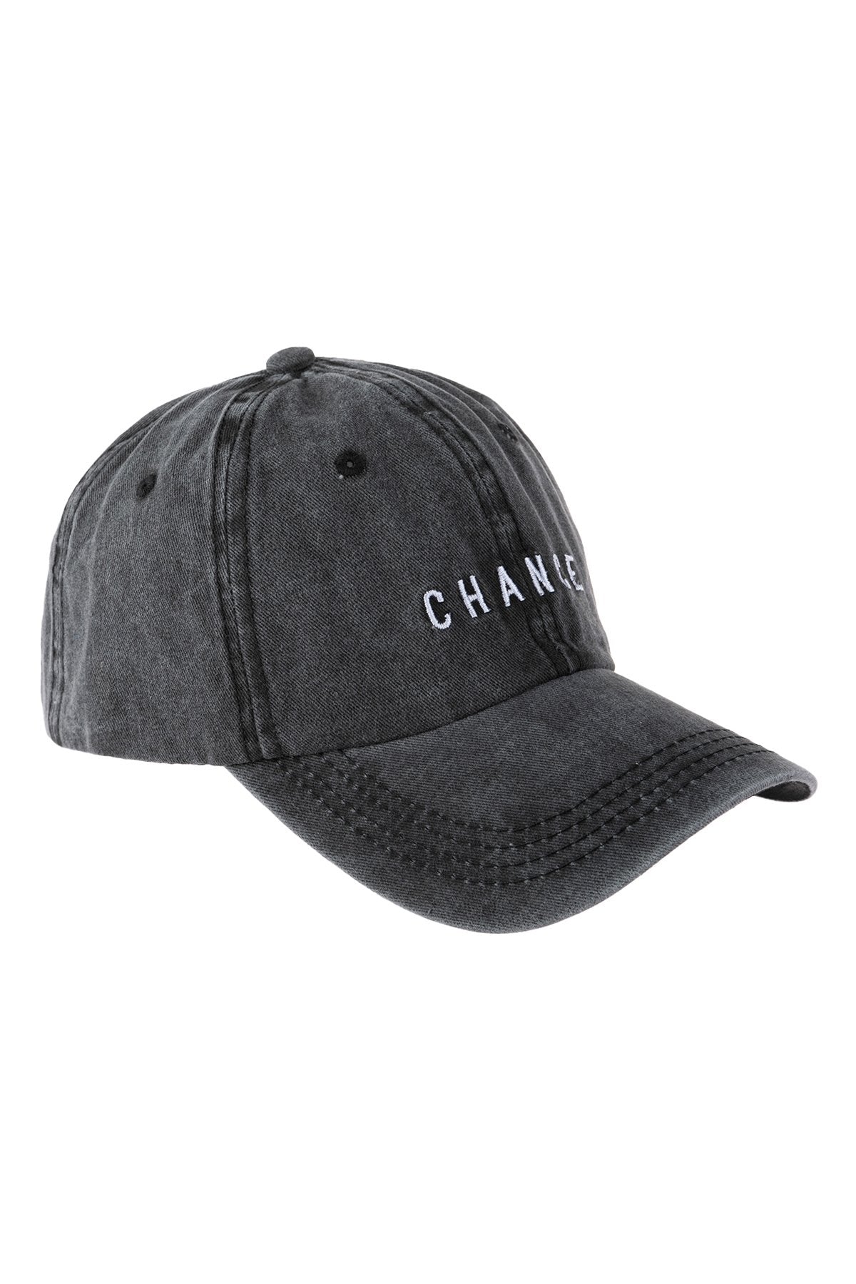 Riah Fashion - "Chance" Embroidered Acid Washed Cap- 5 COLORS