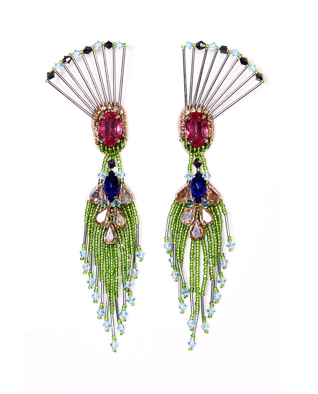 BEGADA - The Dancing Peacock Earrings -