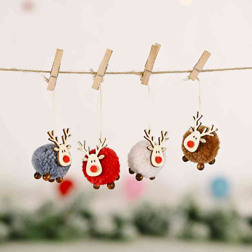 4-Piece Reindeer Hanging Ornaments - [5-10 DAY DELIVERY] - T - 4 PCS. -