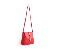 Thumbnail for GUNAS NEW YORK - Kate - Red Vegan Basket Weave Bag - 1 COLOR -