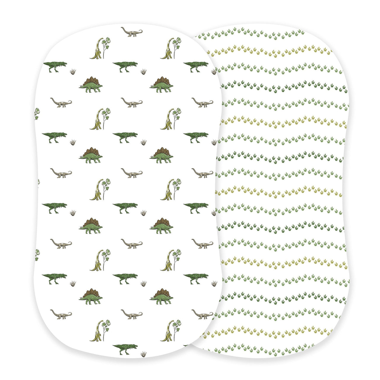 Newcastle - Dino Days and Dino Feet Cotton Changing Pad Cover/Bassinet Sheets -