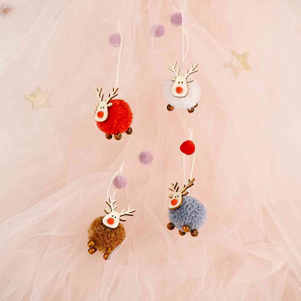 4-Piece Reindeer Hanging Ornaments - [5-10 DAY DELIVERY] - T - 4 PCS. -