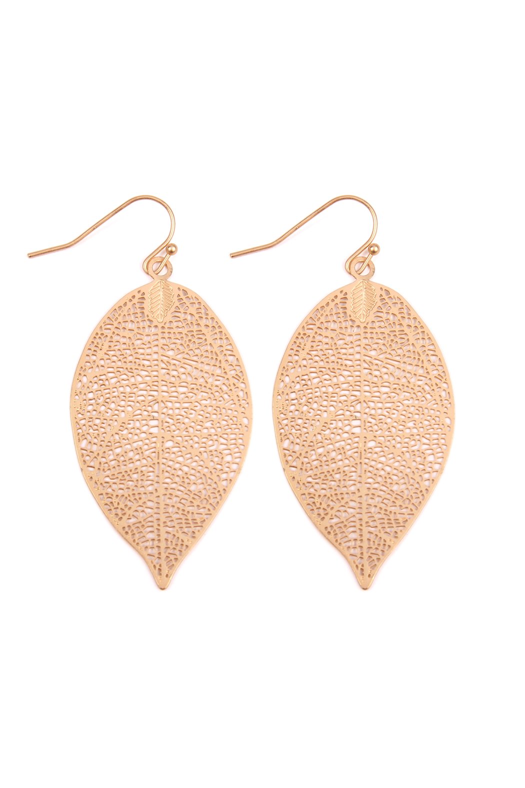 Leaf Filigree Earrings - 5 COLORS -