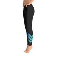 Thumbnail for FYC - Women's All Day Comfort Black Venture Pro Stripe Leggings - 1 COLOR -