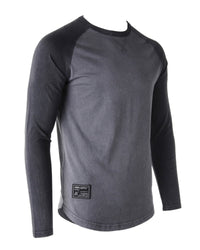 Thumbnail for Mens Athletic Fit Baseball Retro Contrast Long Sleeve Raglan T-Shirt - 1 COLOR