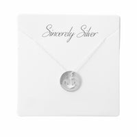 Thumbnail for Sincerely Silver - Anchor Necklace - Sterling Silver - 2 PENDANT SIZES -