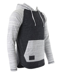 Thumbnail for Long Sleeve Raglan Henley Round Bottom Hood T-Shirts - 1 COLOR