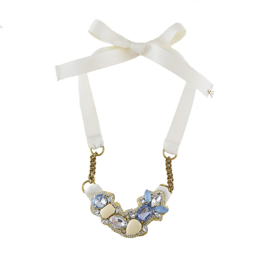 SAND BY SAYA N.Y. - Blue York - Ribbon Necklace -