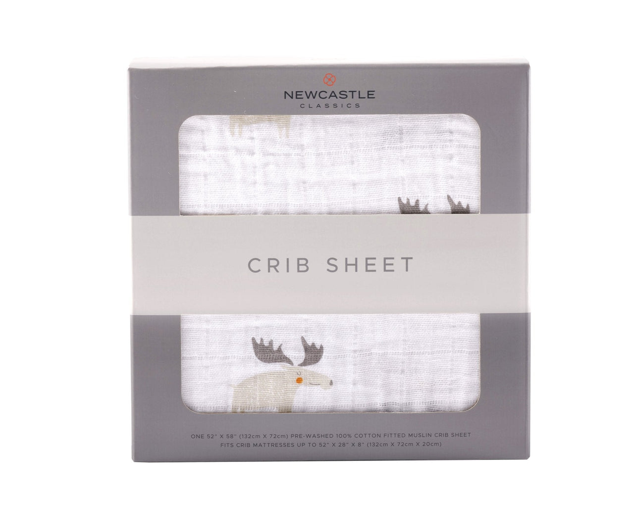 Newcastle - Mister Moose Cotton Muslin Crib Sheet -