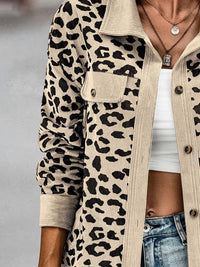 Thumbnail for Full Size Leopard Buttoned Jacket - T - 5 COLORS -