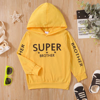 Thumbnail for SUPER BROTHER Graphic Long Sleeve Hoodie - T - 1 COLOR -