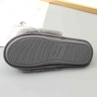 Thumbnail for Faux Fur Open Toe Slippers - T - 5 COLORS -