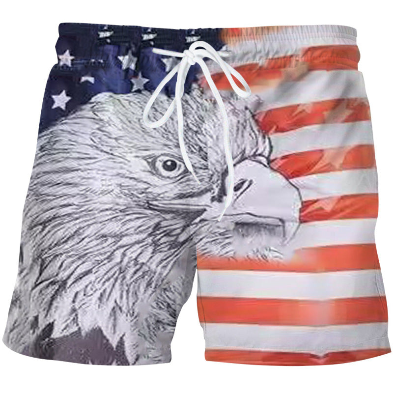 Men's National Flag Digital Printing Casual Sports Shorts - K - 3 PATTERNS -