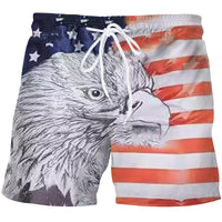 Thumbnail for Men's National Flag Digital Printing Casual Sports Shorts - K - 3 PATTERNS -