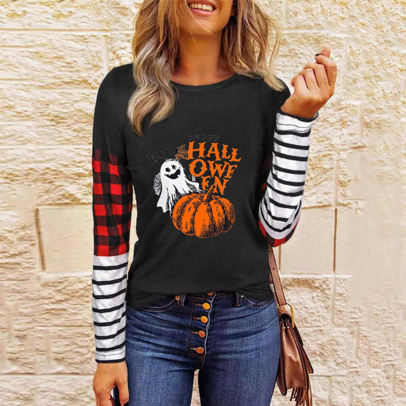 Women's  Halloween pumpkin skull series sweatshirt - K - 9 PATTERNS - CHECK US OUT! -