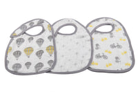 Thumbnail for Traveler Bamboo Muslin Snap Bibs 3PK -