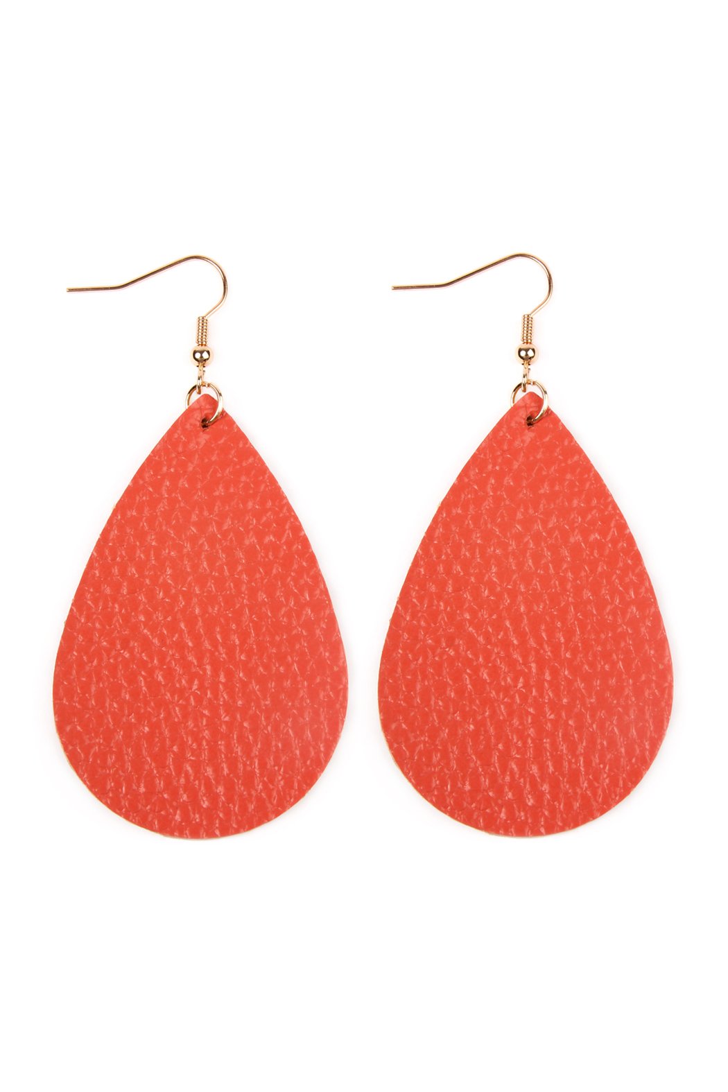 Teardrop Leather Earrings - 18 COLORS -