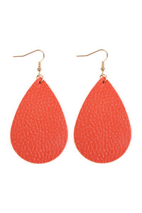 Thumbnail for Teardrop Leather Earrings - 18 COLORS -