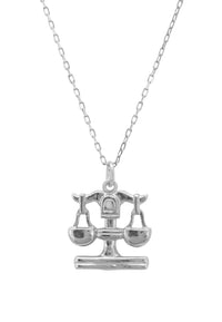 Thumbnail for Zodiac Star Sign Necklace Silver Libra -