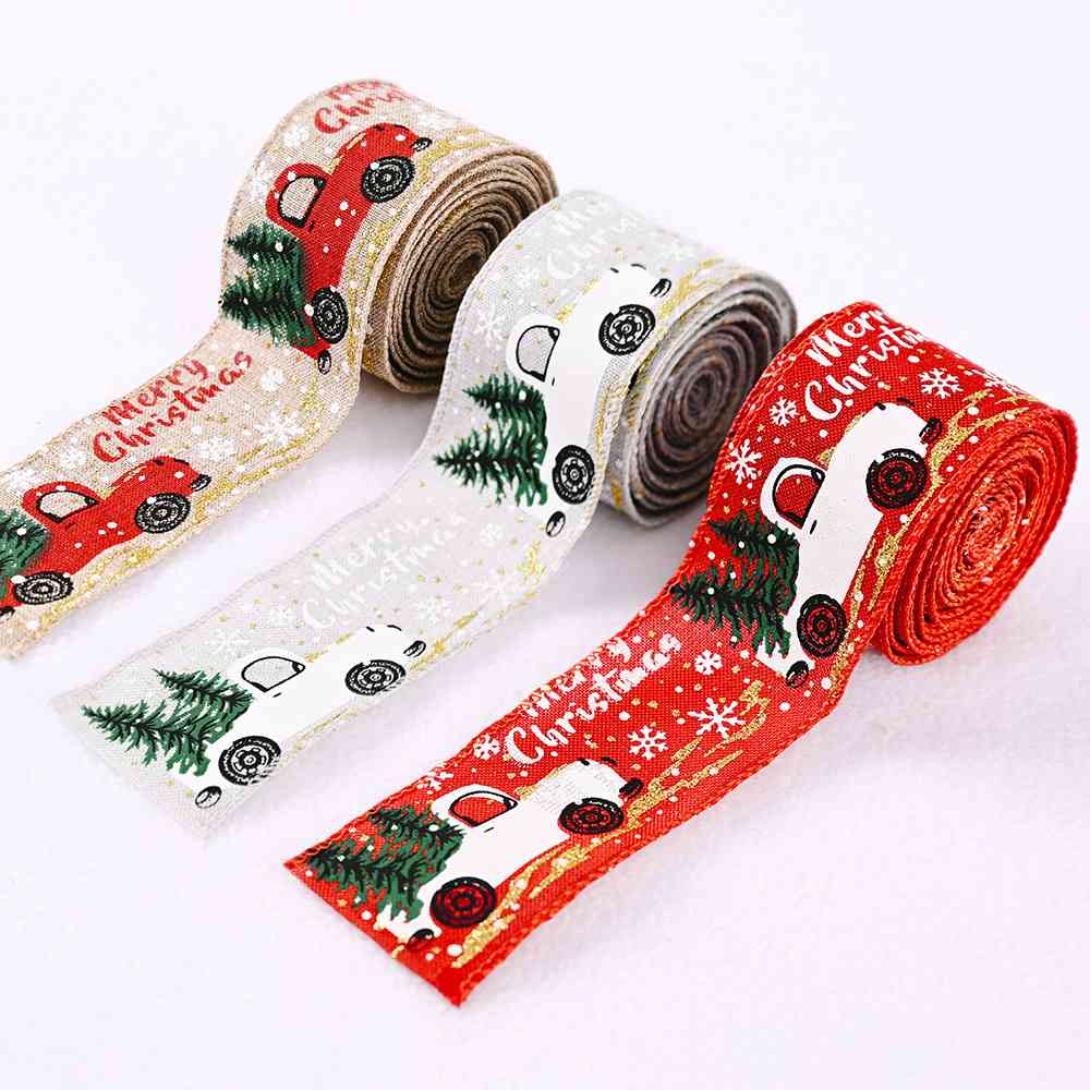 Car & Christmas Tree Ribbon - [5-10 DAY DELIVERY] - T - 3 COLORS -