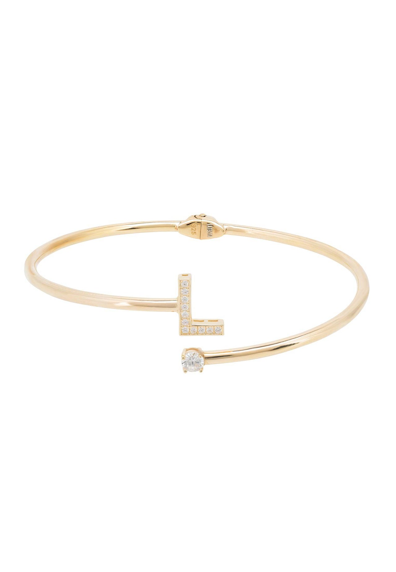 Initial Bangle Gold L -