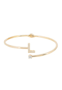 Thumbnail for Initial Bangle Gold L -