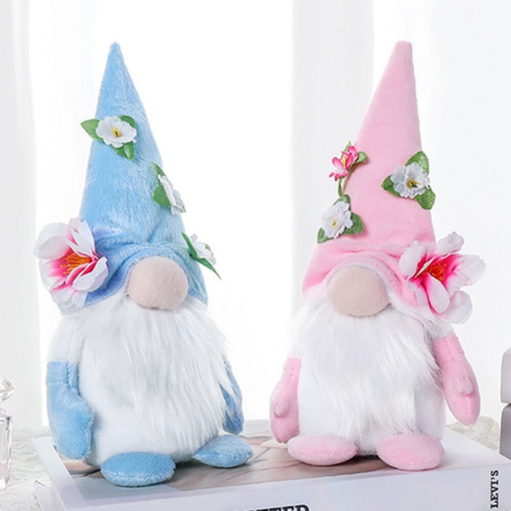 Flower Gnomes,  Handmade Swedish Tomte Spring Easter Gnomes  - 9.84" - [14-20 DAY DELIVERY] - 2 COLORS -