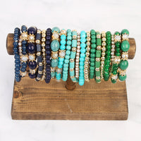 Thumbnail for Riah Fashion -  - Multibead Stackable Bracelet - 7 COLORS -