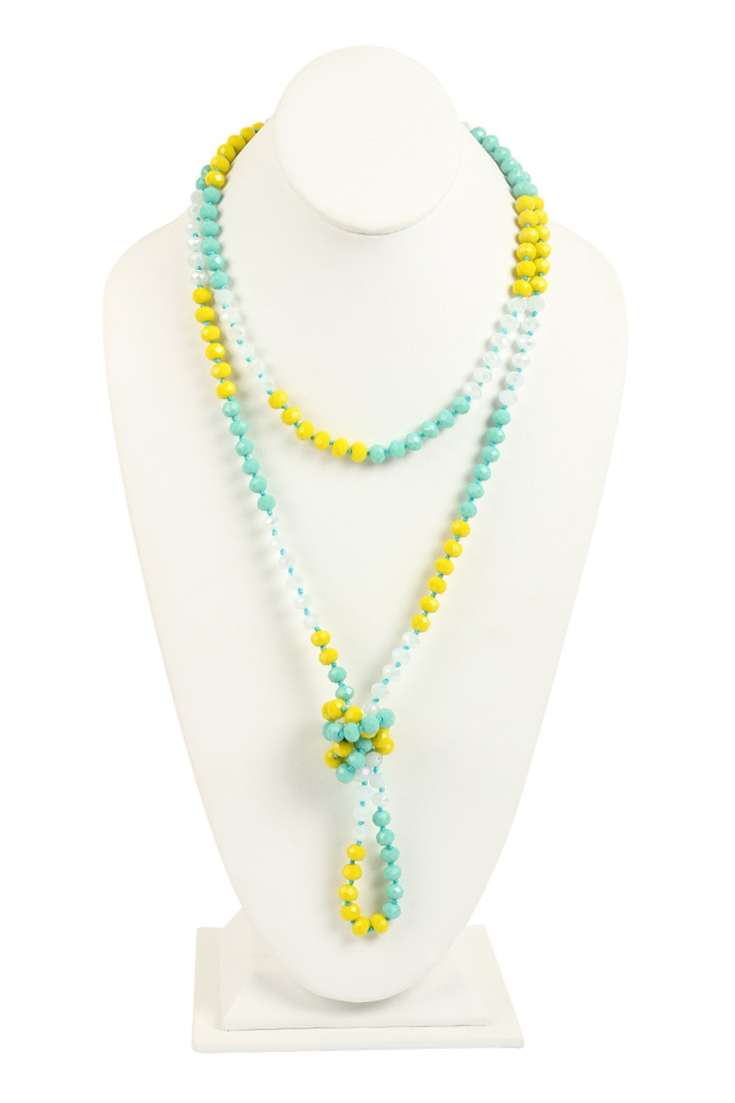 Riah Fashion - Multi Tone Glass Beads Necklace - 14 COLORS -