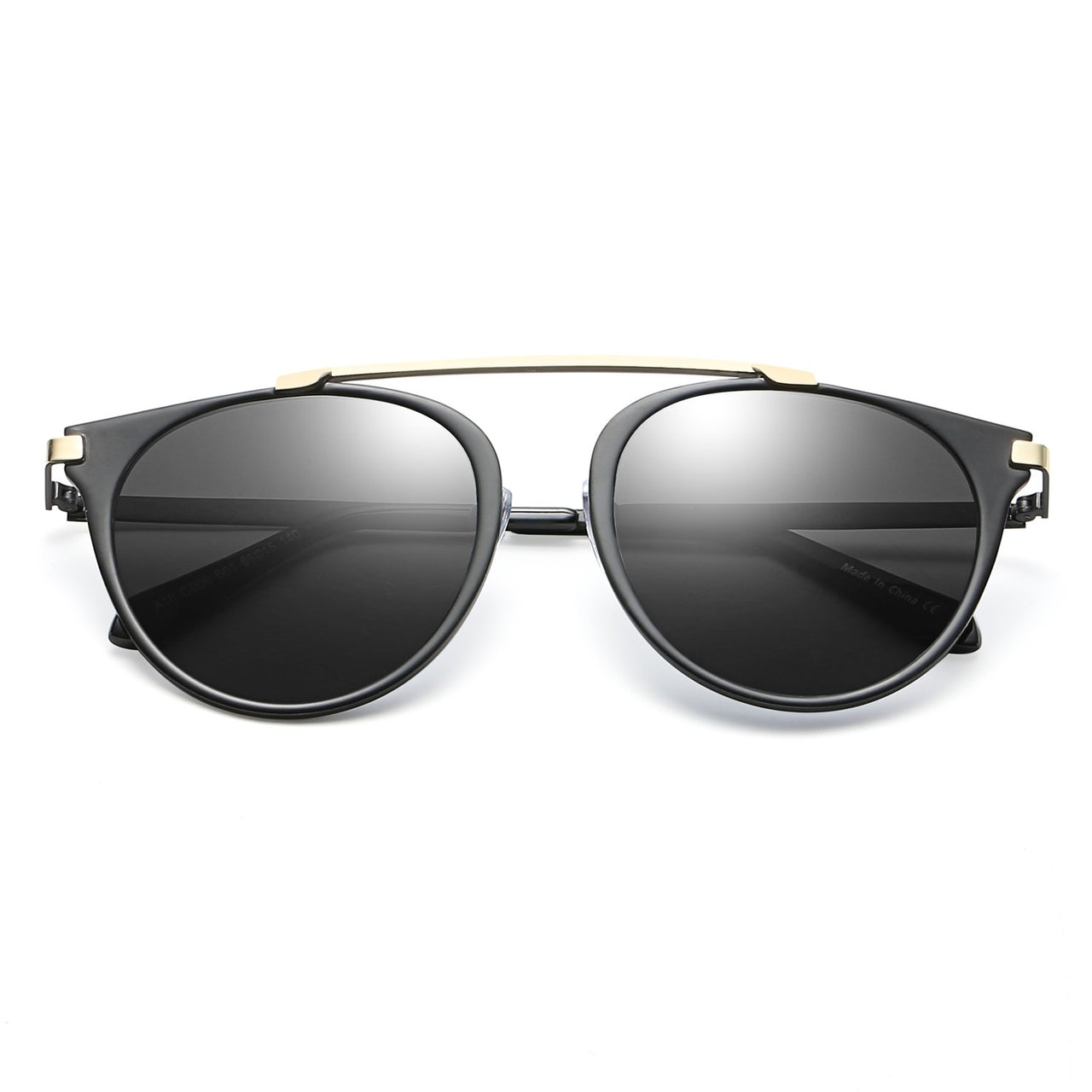 Frisco | A18 - Modern Horn Rimmed Metal Frame Round Sunglasses - 5 COLORS -