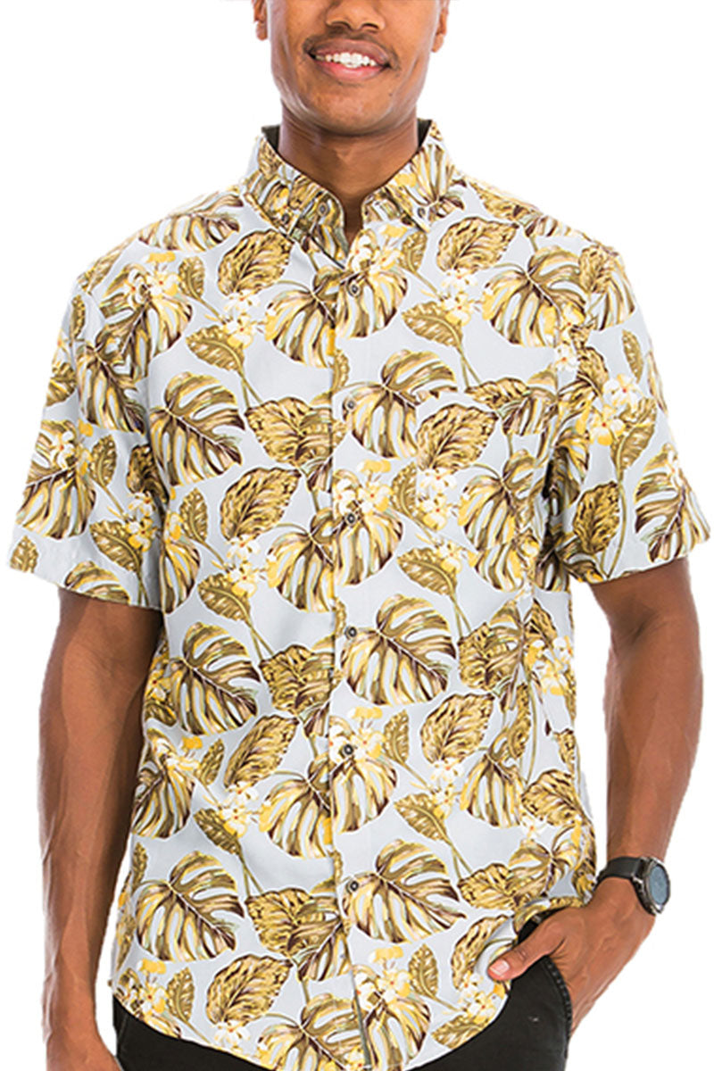 WEIV - Digital Print Hawaiian Short Sleeve Shirt -