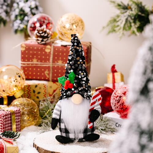 Sequin Christmas Gnome Ornaments - [5-10 DAY DELIVERY] - 12.6" - T - 2 TYPES/STYLES -