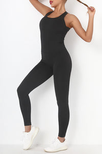 Thumbnail for Crisscross Wide Strap Active Jumpsuit - T - 11 COLORS -