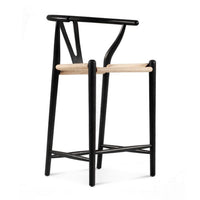 Thumbnail for GFURN - Dagmar Counter Stool - Black & Natural Cord - 1 COLOR -