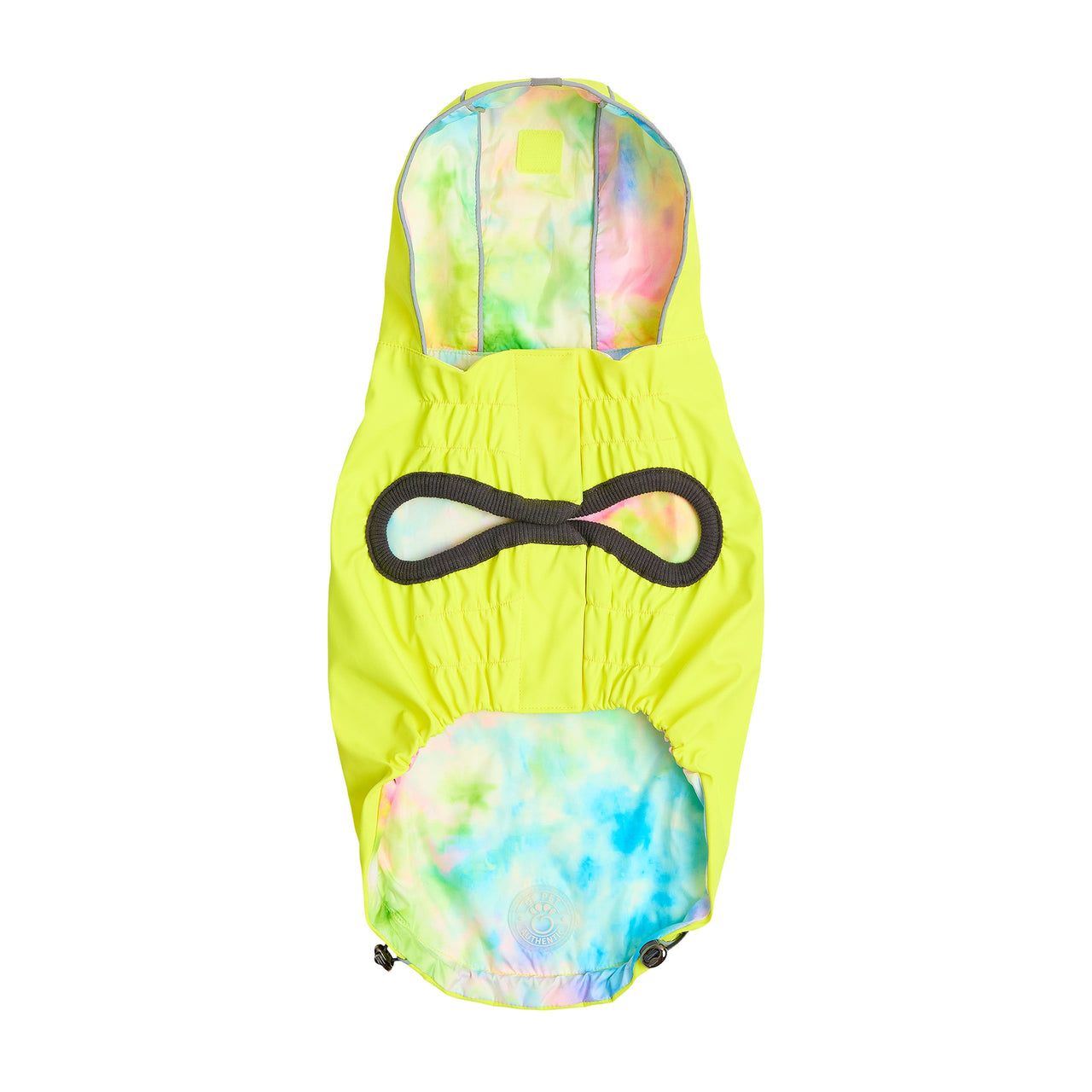 Reversible Raincoat - Neon Yellow With Tie Dye - 9 SIZES -