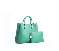 Thumbnail for GUNAS NEW YORK - Jane - Tiffany Blue Vegan Leather Satchel with dust bag - 1 COLOR -