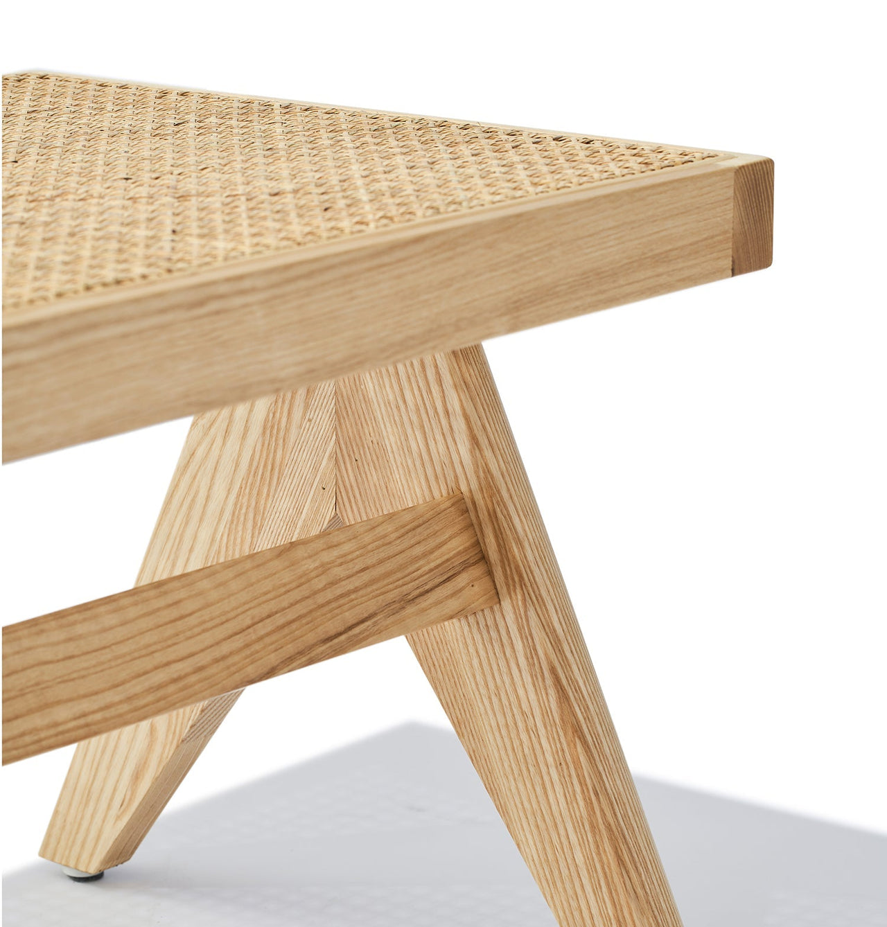 GFURN - Célia Bench - Ash & Natural Rattan -