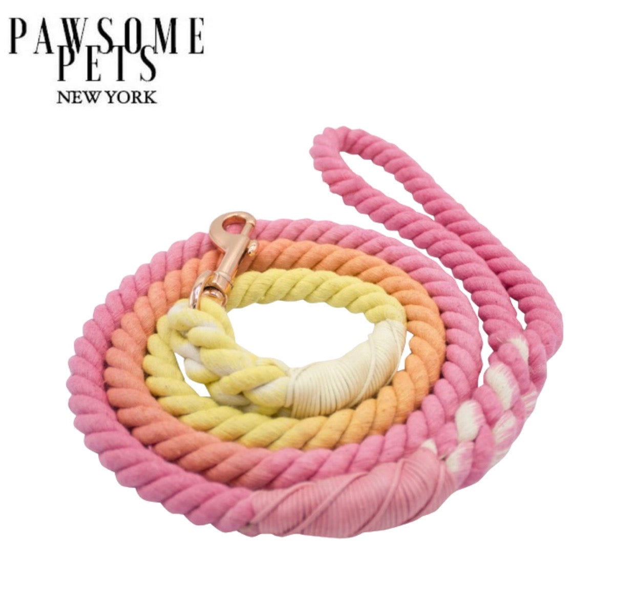 Rope Leash - Peony -