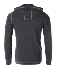 Thumbnail for Mens Vintage Dyed Thermal Long Sleeve Lightweight Fashion Hooded Henley - 1 COLOR